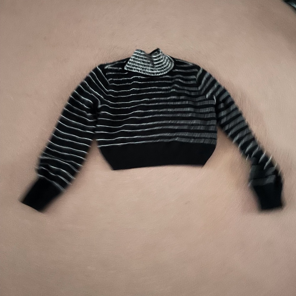 Black and white striped sweater
